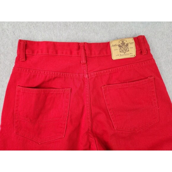 Beyond The Limit Red Denim Jeans Pants Mens 32x29 Bright Colored‎ Straight Leg - Picture 9 of 12
